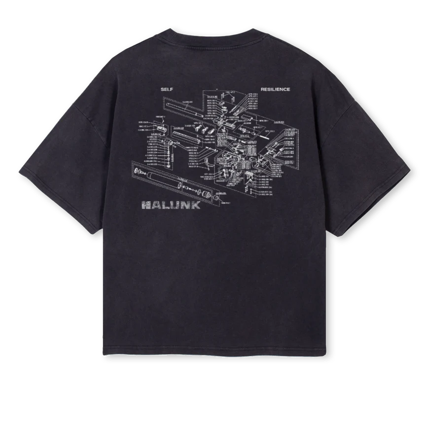 FINALRESBLACK Vintage Black Oversized Boxy Tee. - Image 2
