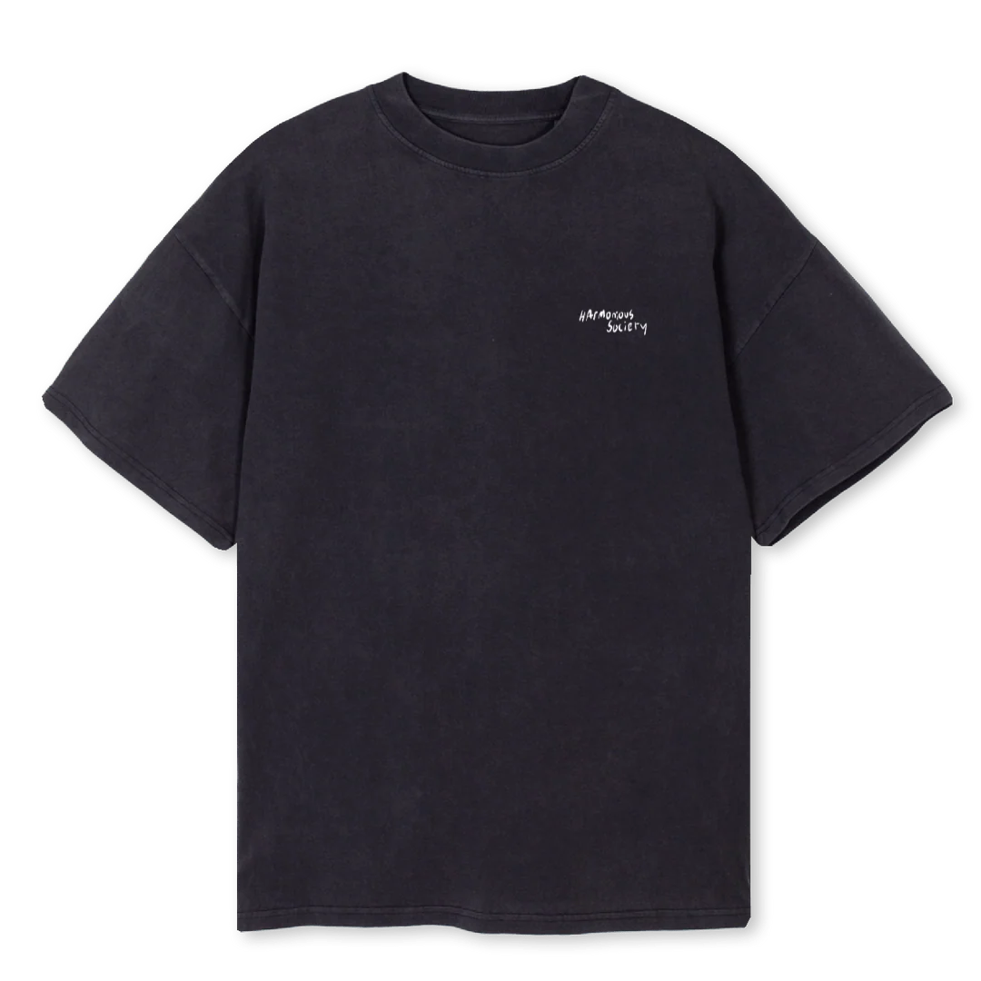FINDING OUT HS Vintage Black Oversized Tee.
