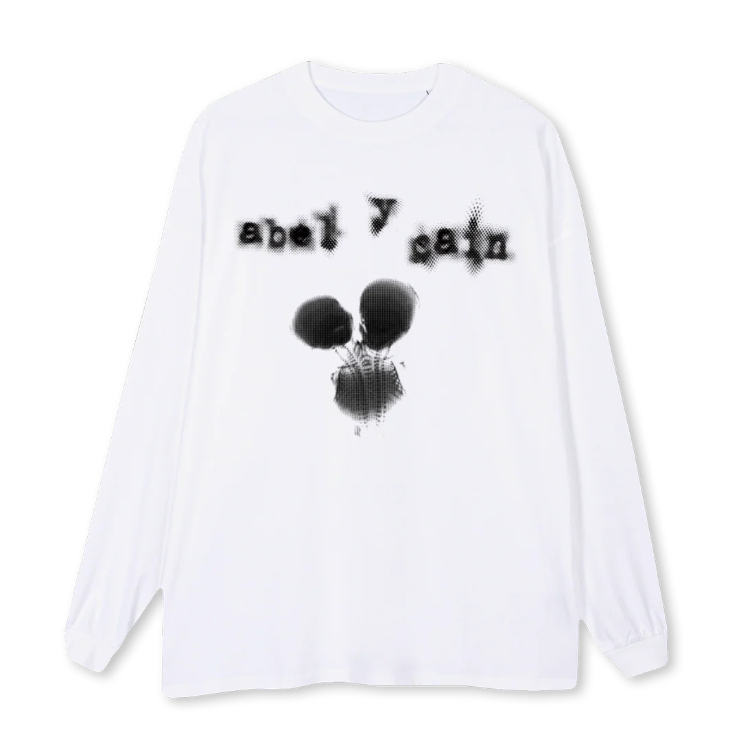 FIXEDABEL White Oversized LS Tee.