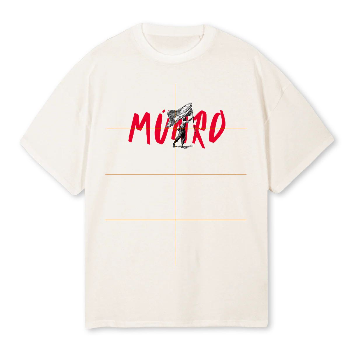 FLAGMUNRO Vintage White Oversized Tee.
