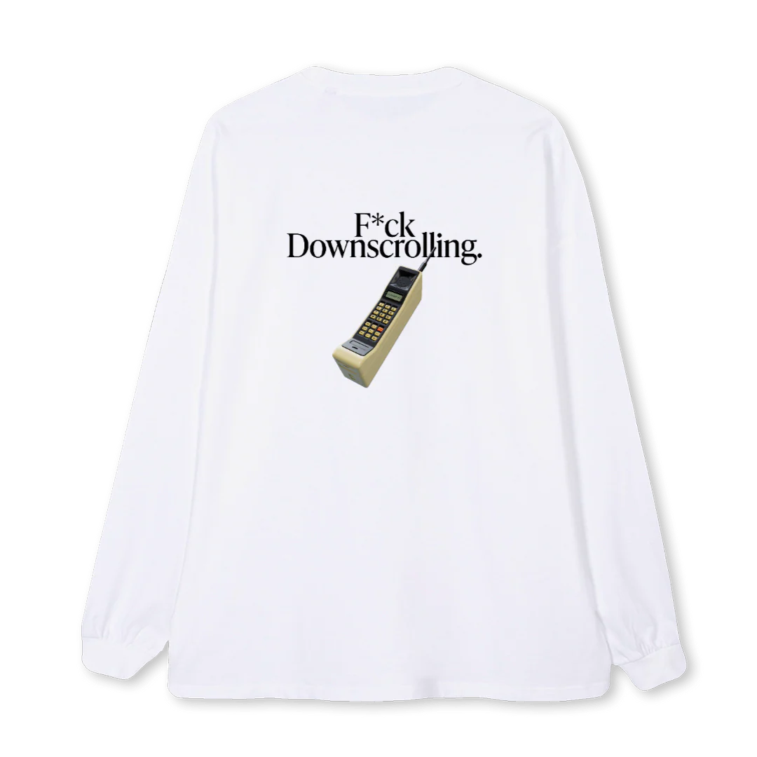 FLAM SCROLL White Oversized LS Tee. - Image 2