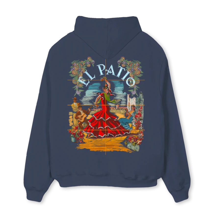 FLAMENCANAVYHOODIE Navy Blue Oversized Hoodie. - Image 2