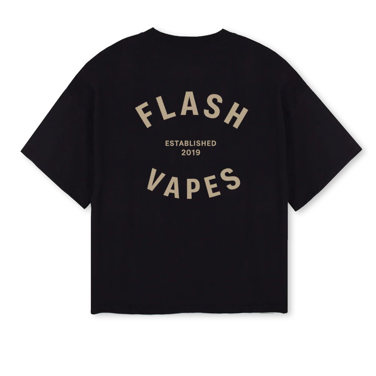 FLASH VAPES Black Oversized Boxy Tee. - Image 2