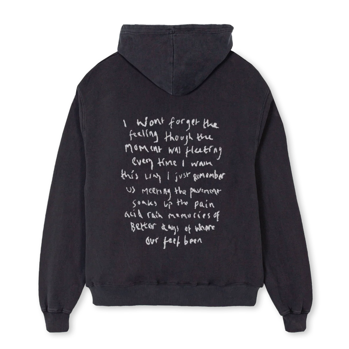 FLEETING Vintage Black Oversized Zipped Hoodie. - Image 2