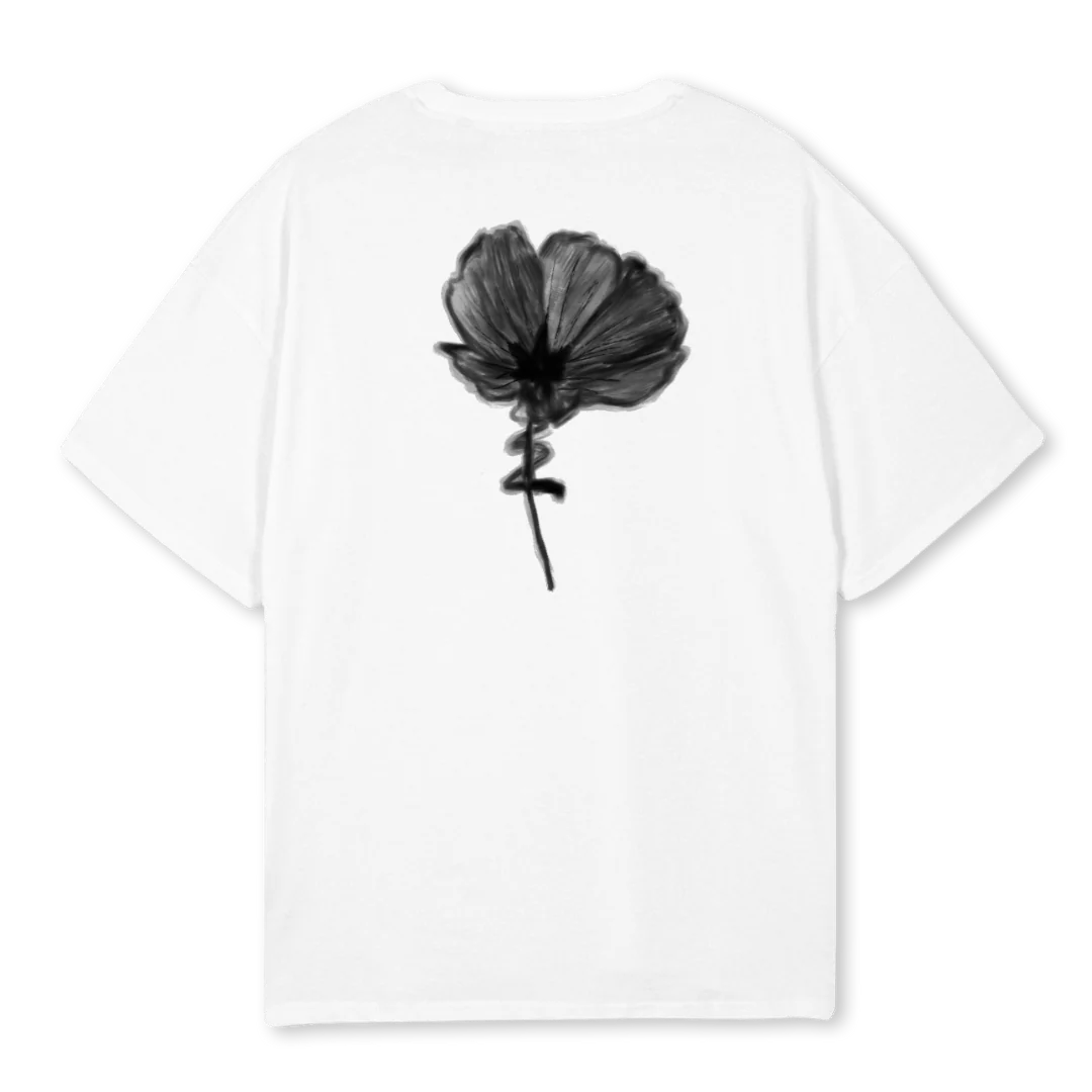 FLOWER White Oversized Tee. - Image 2