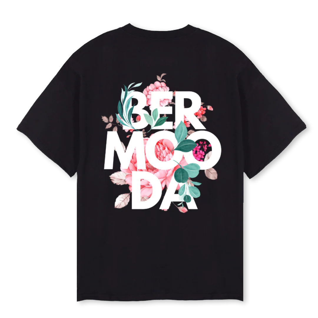 FLOWERBMD Black Oversized Tee. - Image 2