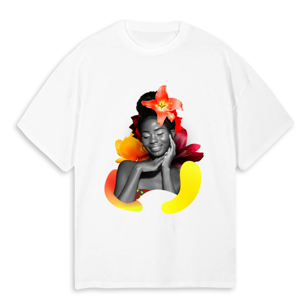 FLOWERGIRL White Oversized Tee.
