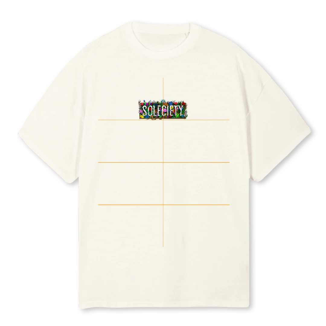 FLOWERS Cream Oversized Tee.