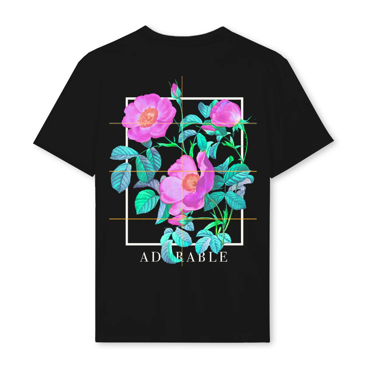 FLOWERSADX Black Regular Tee.