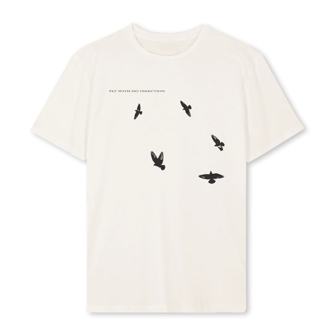 FLYWITHNODIRECTION Vintage White Regular Tee.