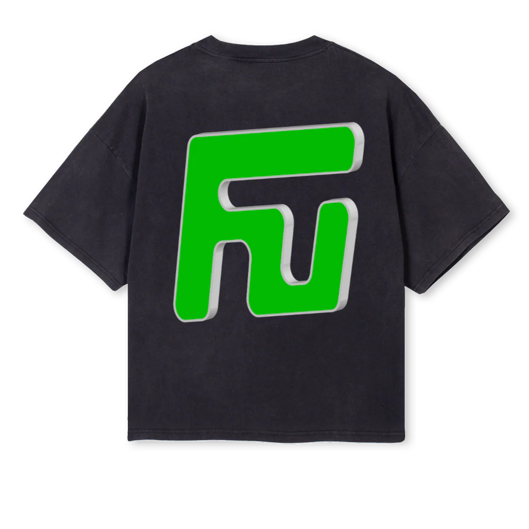 FNUMAIN Vintage Black Oversized Boxy Tee. - Image 2