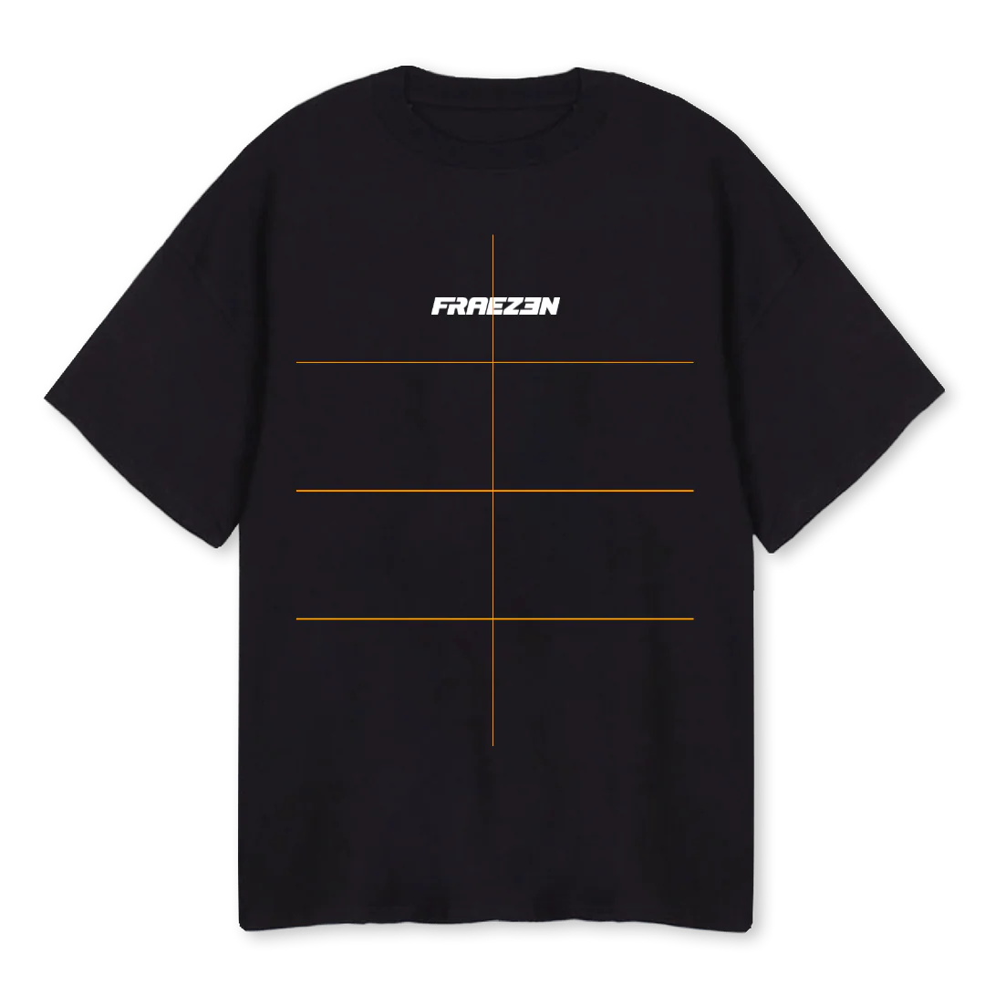 FRAEZENFRONTBACK Black Oversized Tee.