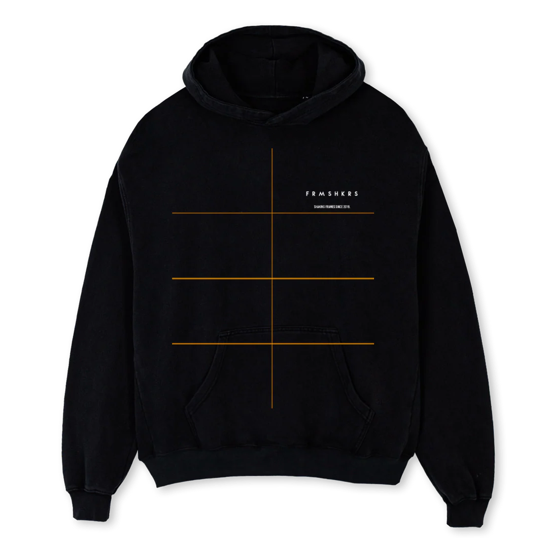 FRMSHKER Black Oversized Hoodie.