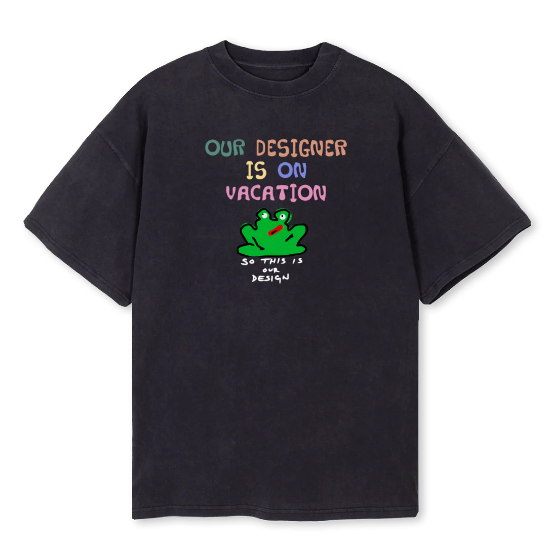 FROG Vintage Black Oversized Tee.