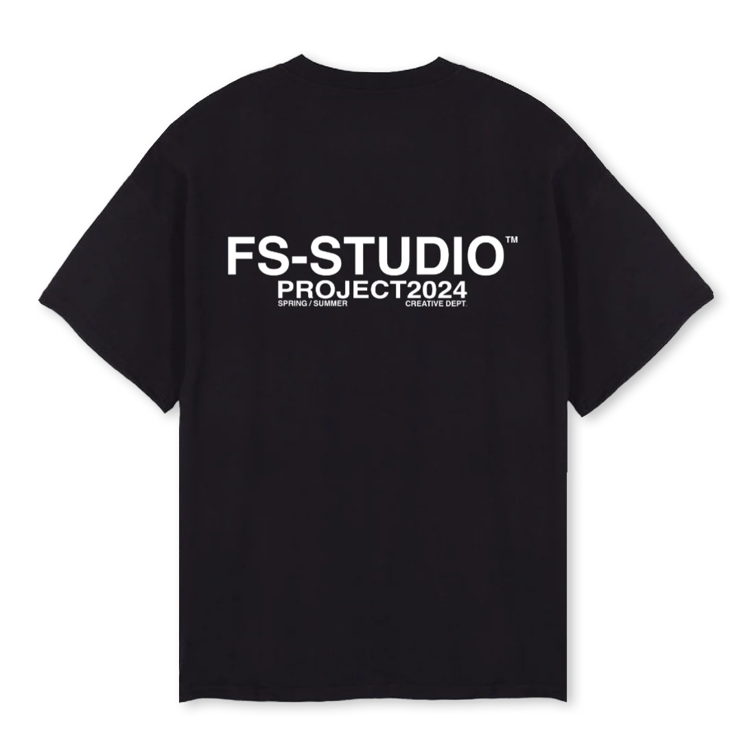 FSSTEEBLACKWHITE Black Oversized Tee. - Image 2
