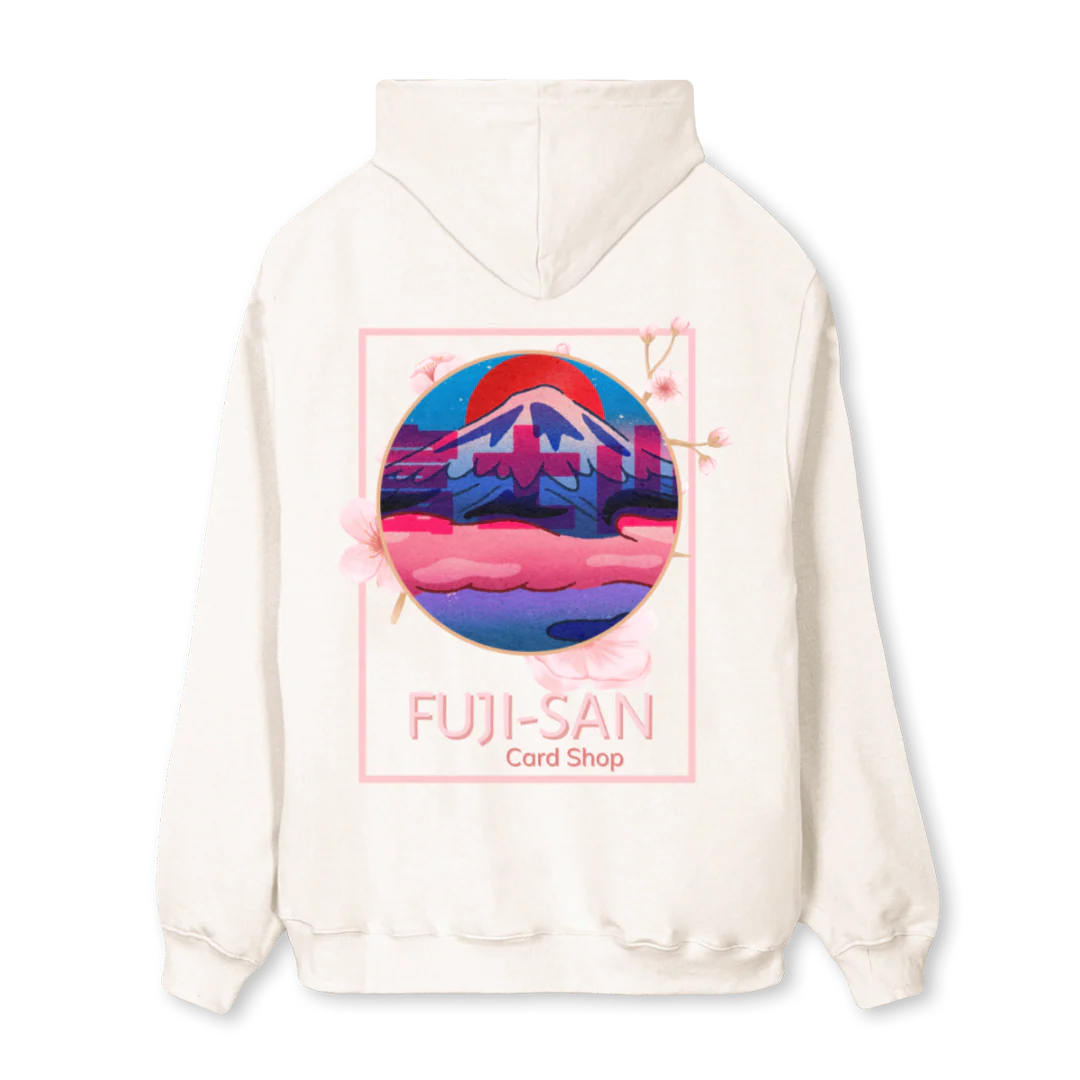 FUJISANPIEZHOODIE Vintage White Regular Hoodie. - Image 2
