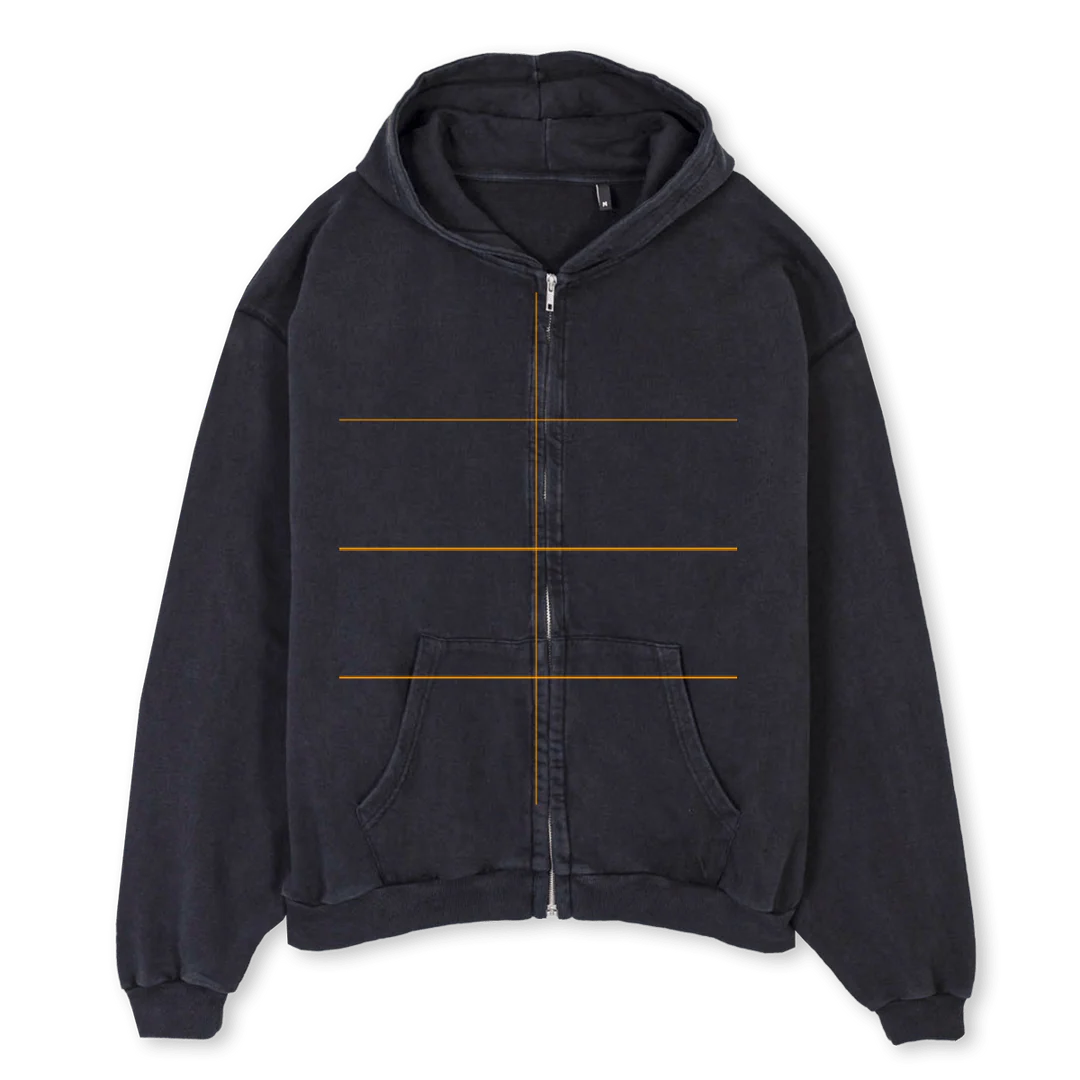 FUTUREHOODIE Vintage Black Oversized Zipped Hoodie. - Image 2