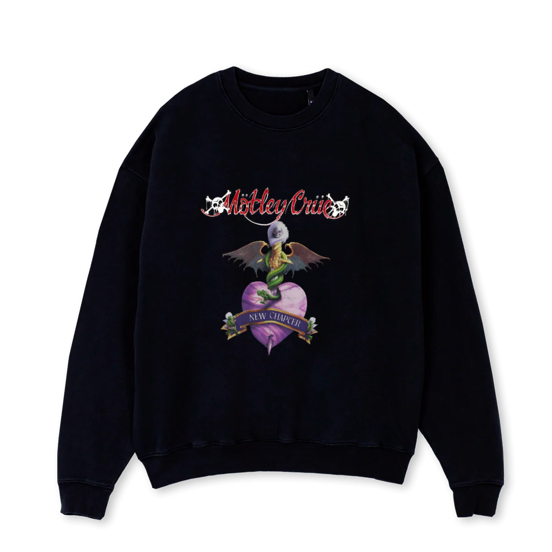 FUTURESWEAT Black Oversized Crewneck Sweater.
