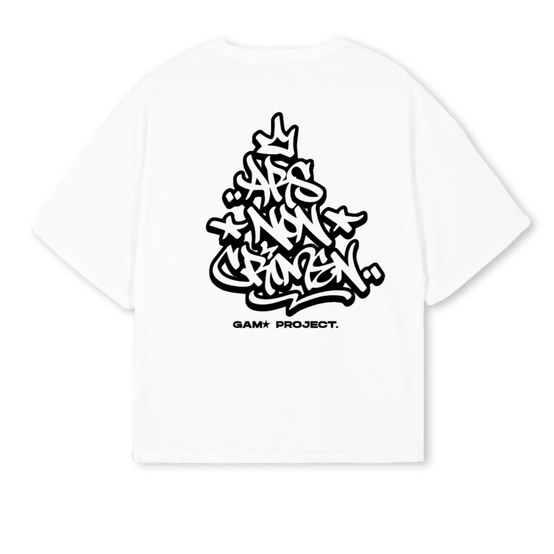 GAMATEE  White Oversized Boxy Tee. - Image 2