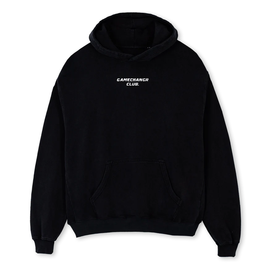 GAMECHANGR  Black Oversized Hoodie.