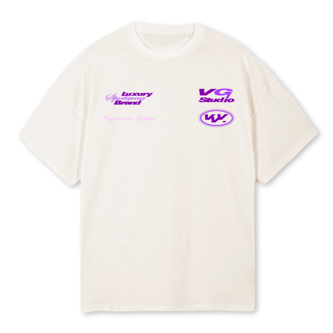 GARAGE  Vintage White Oversized Tee.