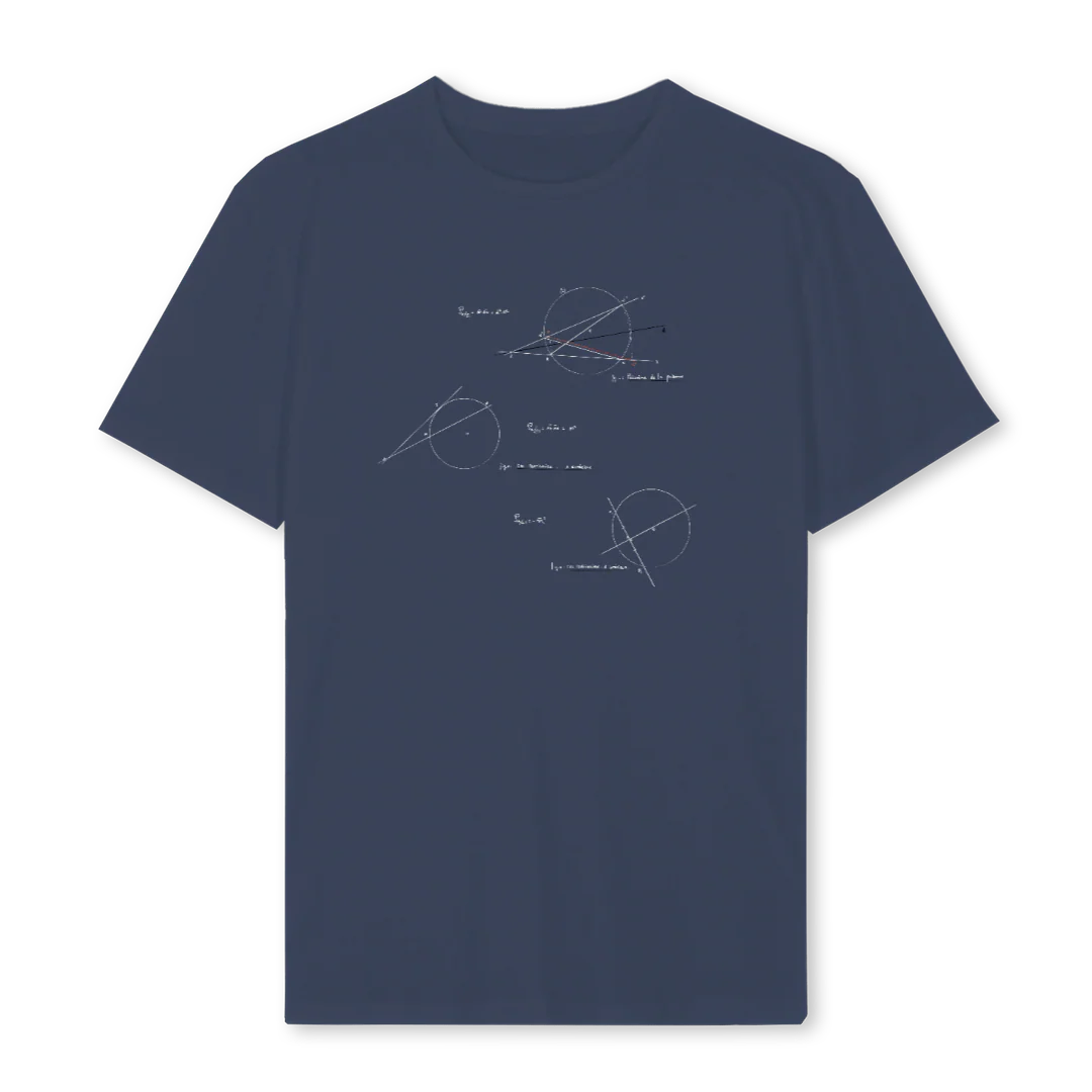 GEOMETRY NOTES DARK Navy Blue Regular Tee.