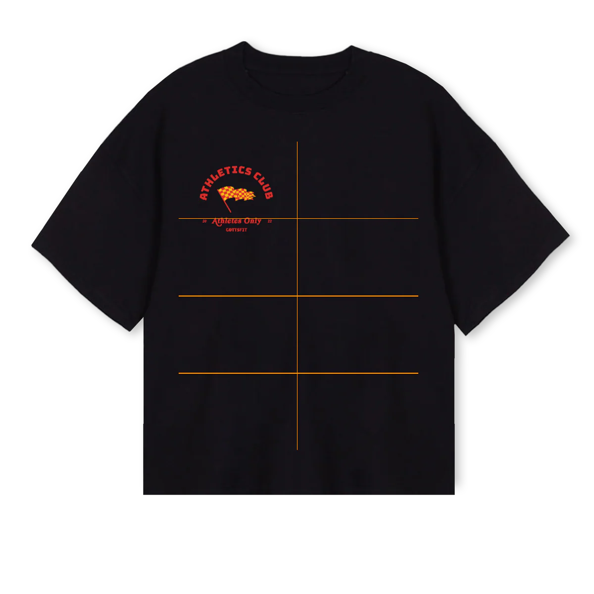 GFACNEW Black Oversized Boxy Tee.