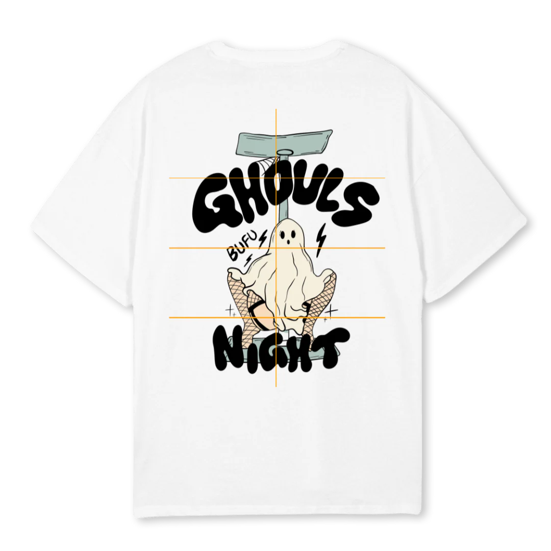 GHOULSNIGHT White Oversized Tee. - Image 2