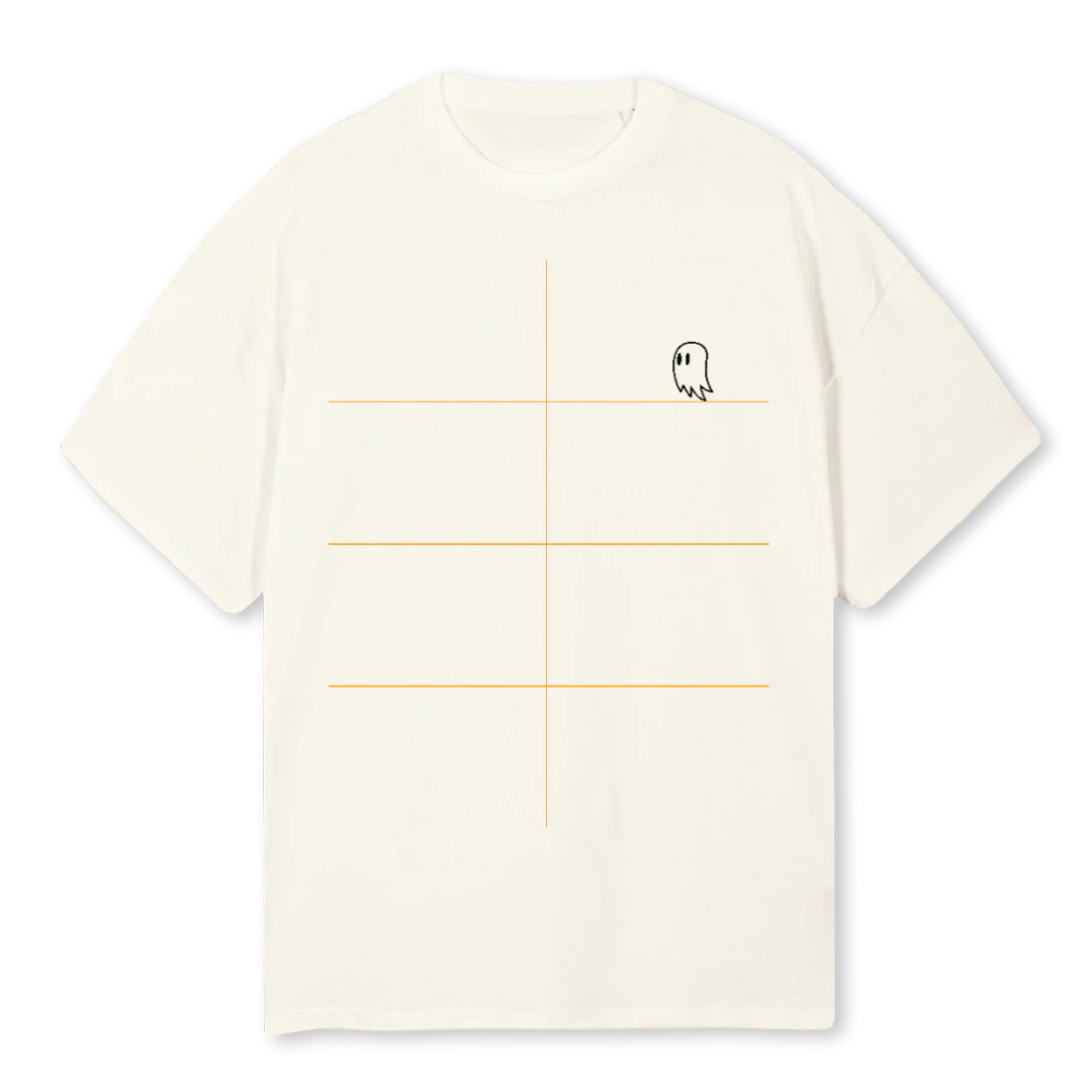 GHSTYBAR Cream Oversized Tee.