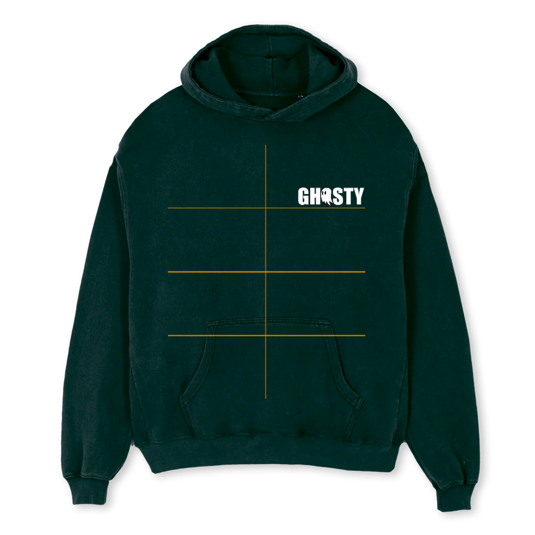 GHSTYLOGOWHITE Wild Green Oversized Hoodie.