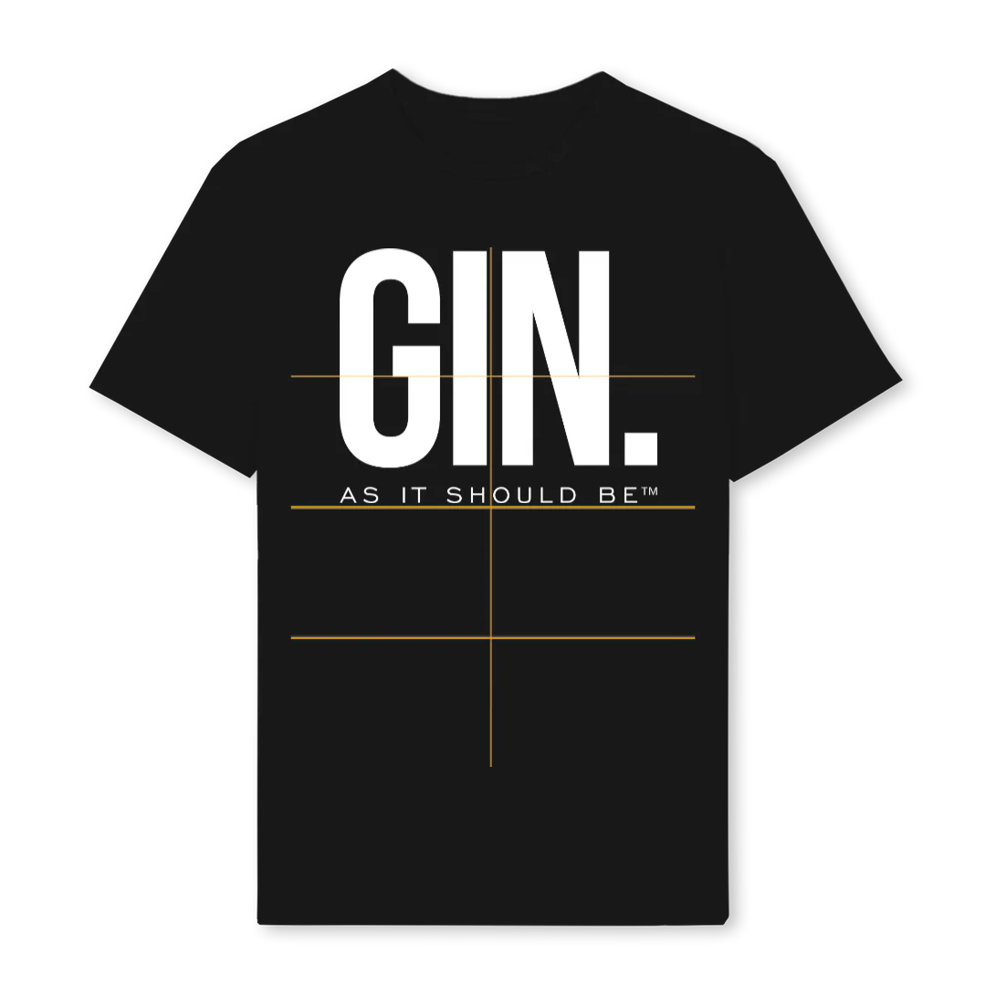 GIN Black Regular Tee.
