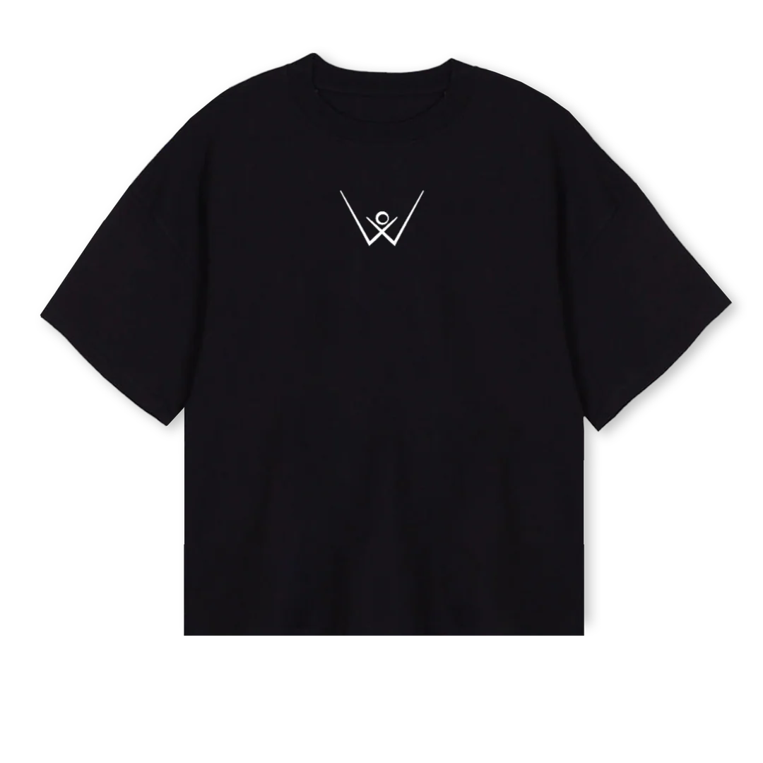 GLOBETSHIRT Black Oversized Boxy Tee.