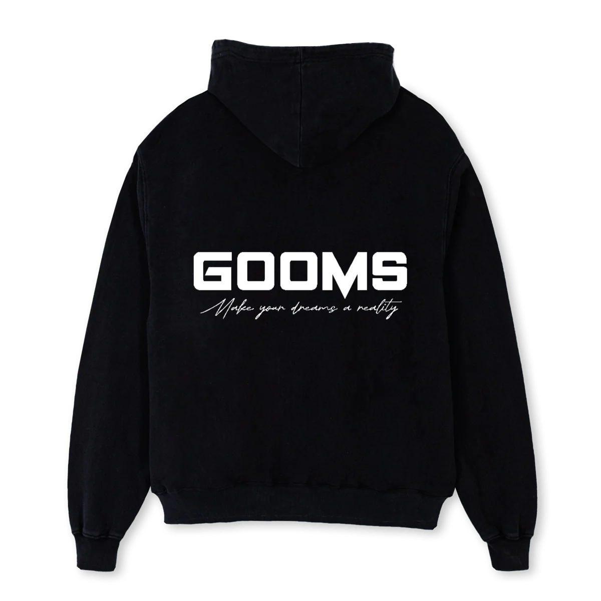 GOOMS HOODIE Black Oversized Hoodie. - Image 2