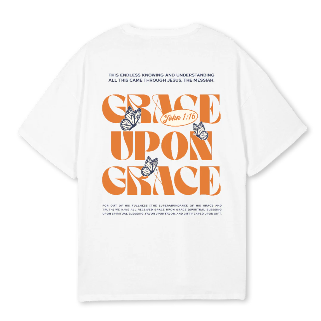 GRACEUPTWHITEOK White Oversized Tee. - Image 2