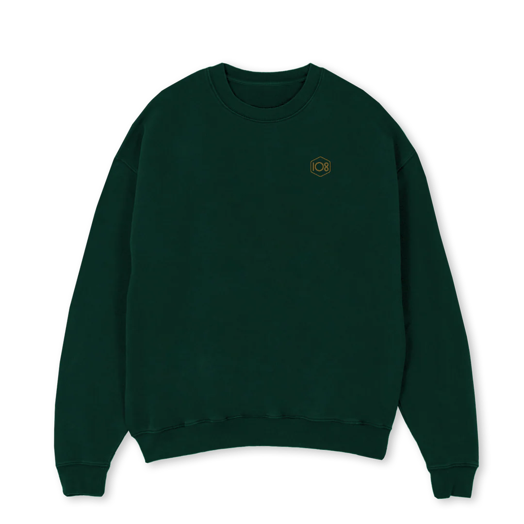 GREEENSTOOSIEM Wild Green Oversized Crewneck Sweater.