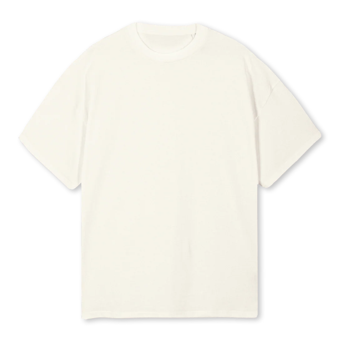 GREENPORSCHE Cream Oversized Tee.