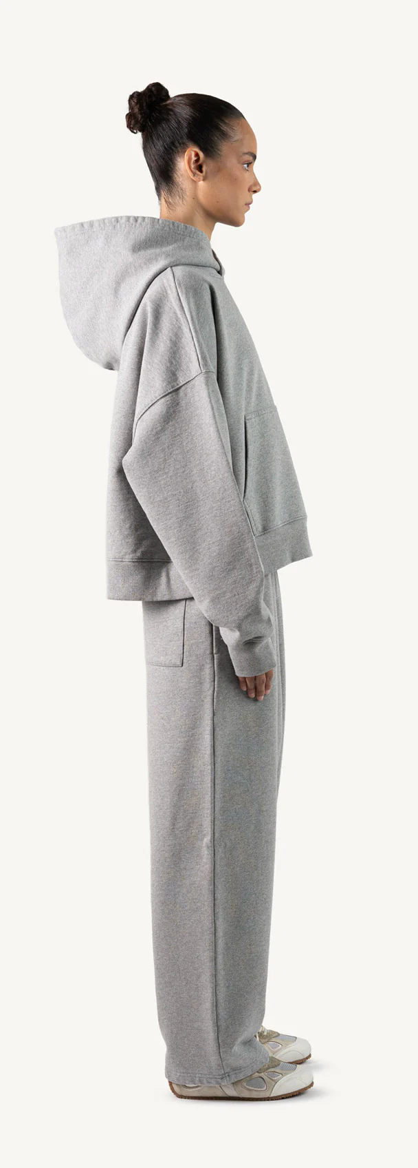 Grey Marl Straight-Leg Baggy Sweatpants. - Image 4
