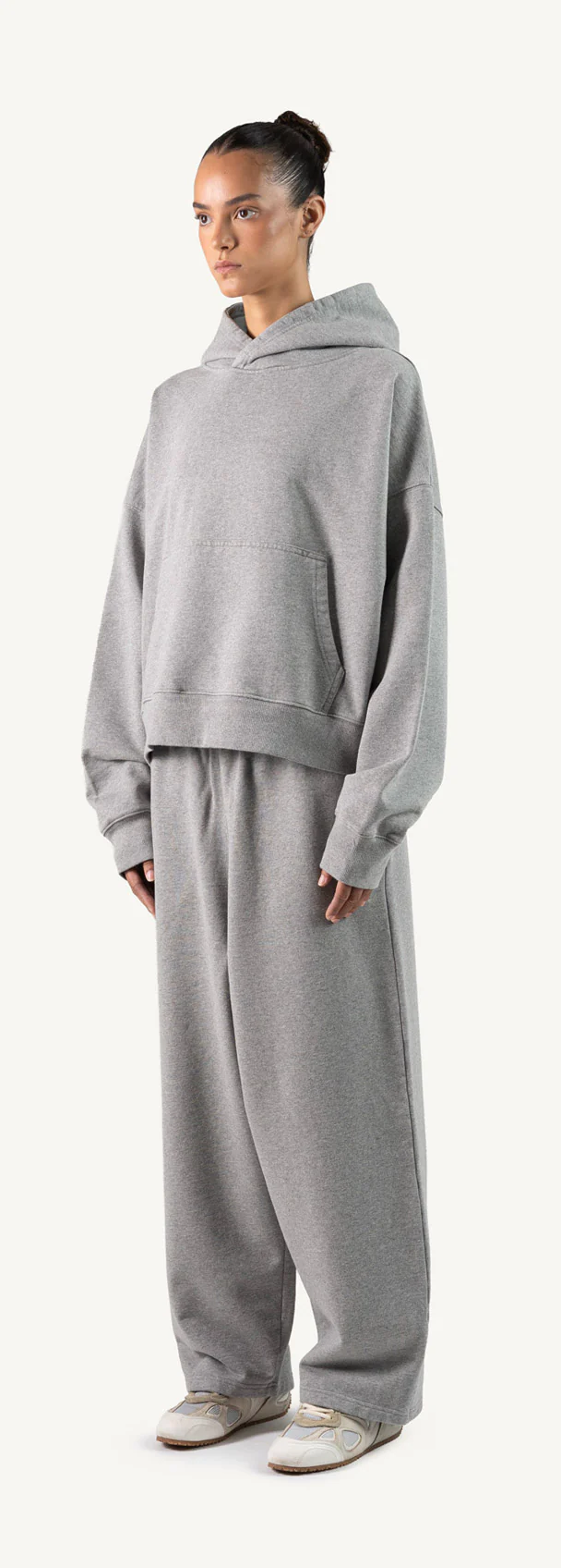 Grey Marl Straight-Leg Baggy Sweatpants. - Image 9