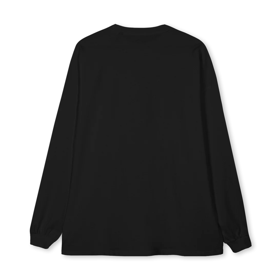 GREYART Black Oversized LS Tee. - Image 2