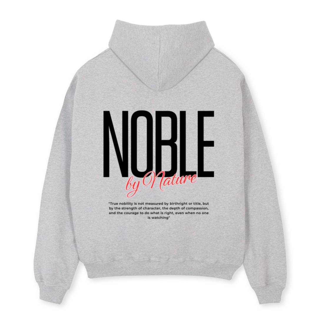 GREYNOBLE Light Grey Marl Oversized Hoodie. - Image 2