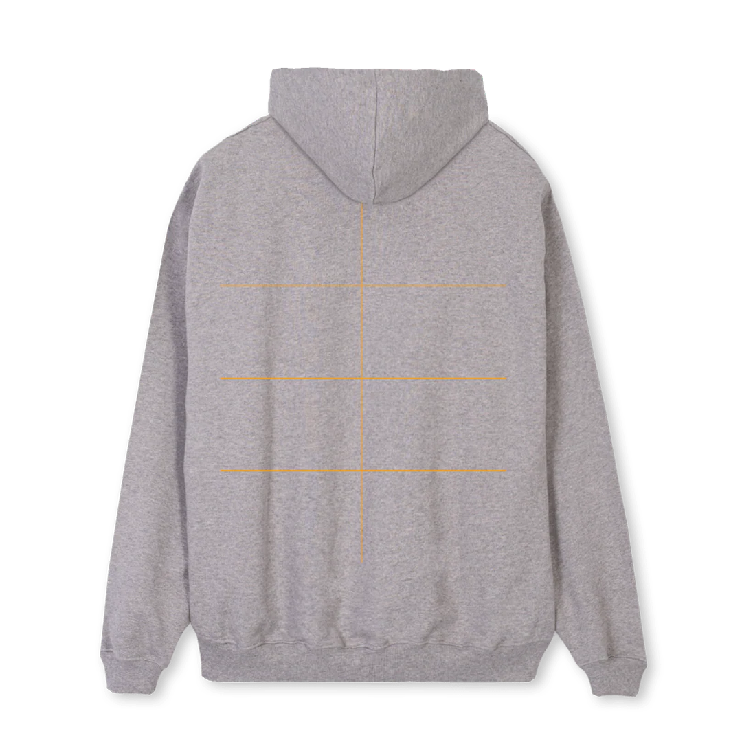 GREYORANGEBOXHOODIE Grey Marl Regular Hoodie. - Image 2