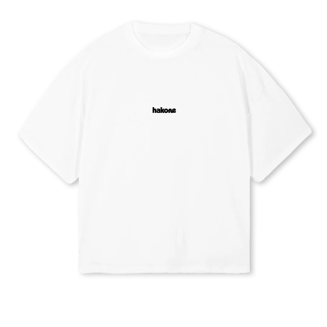 HAKONEHVITFINALVERSJ White Oversized Boxy Tee.