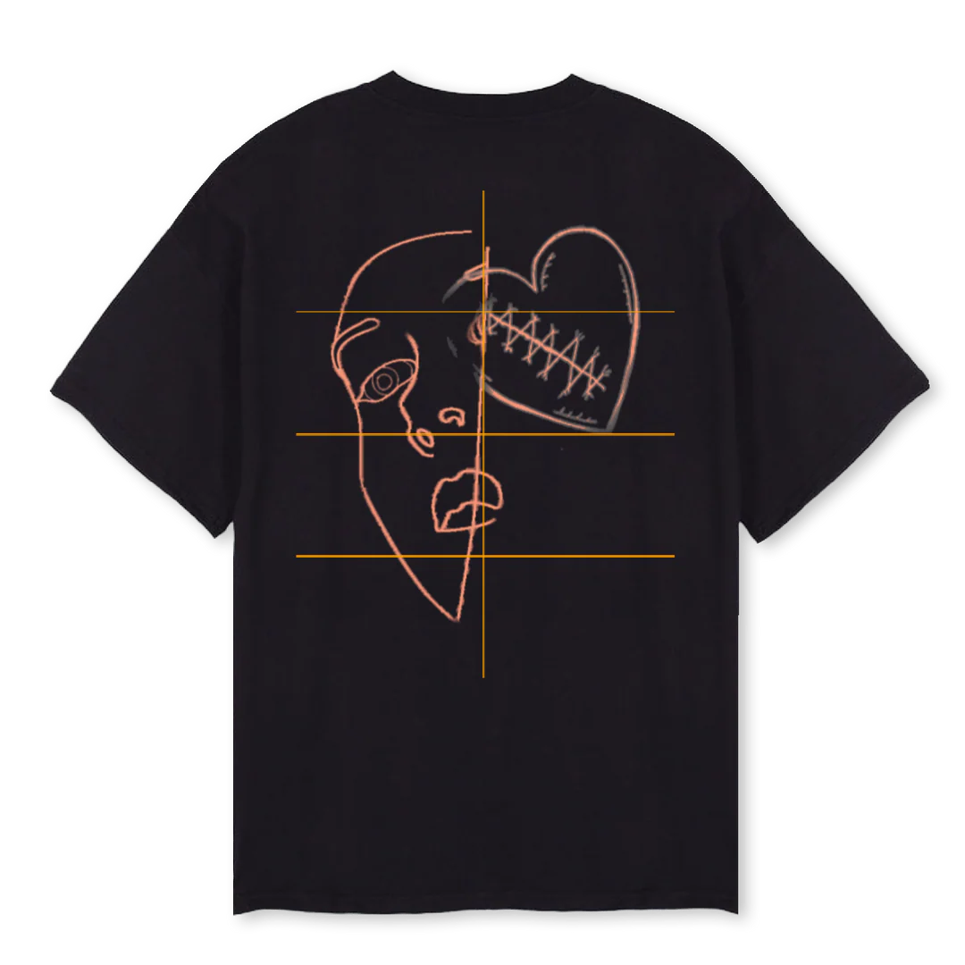 HEARTMIND EINS Black Oversized Tee. - Image 2