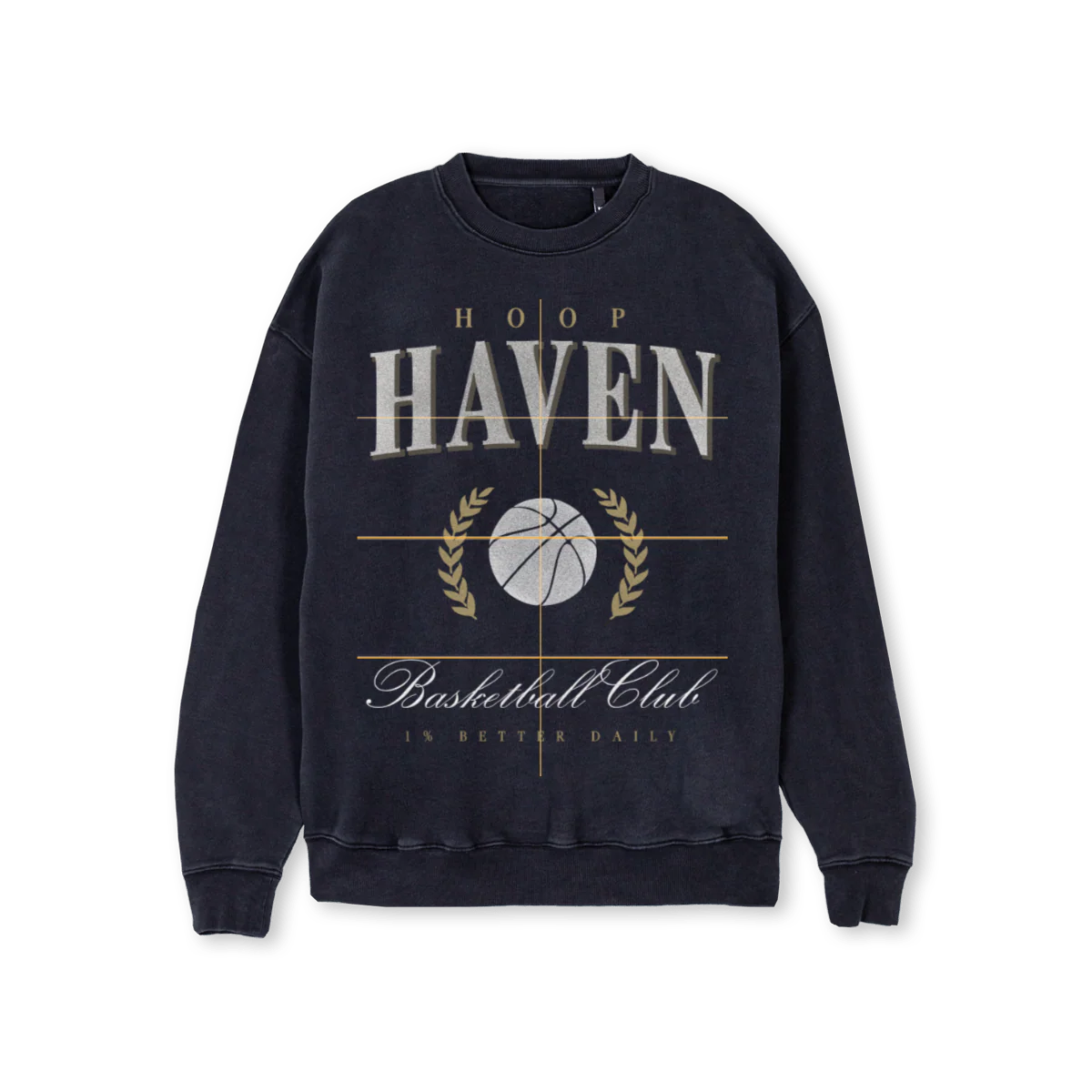 HHCRESTCREWNECK Vintage Black Regular Crewneck Sweater.