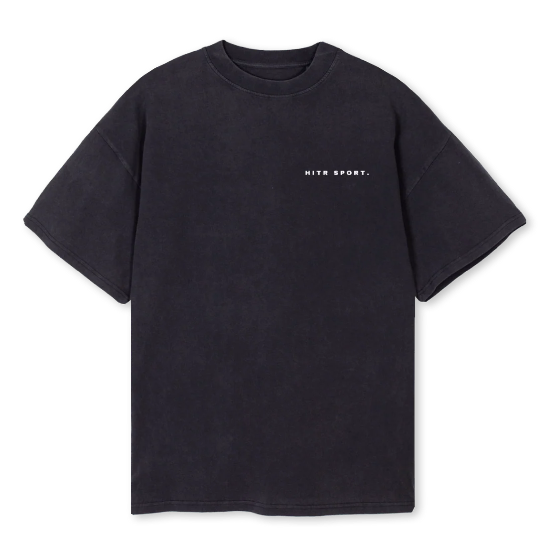 HITR JAMES Vintage Black Oversized Tee.