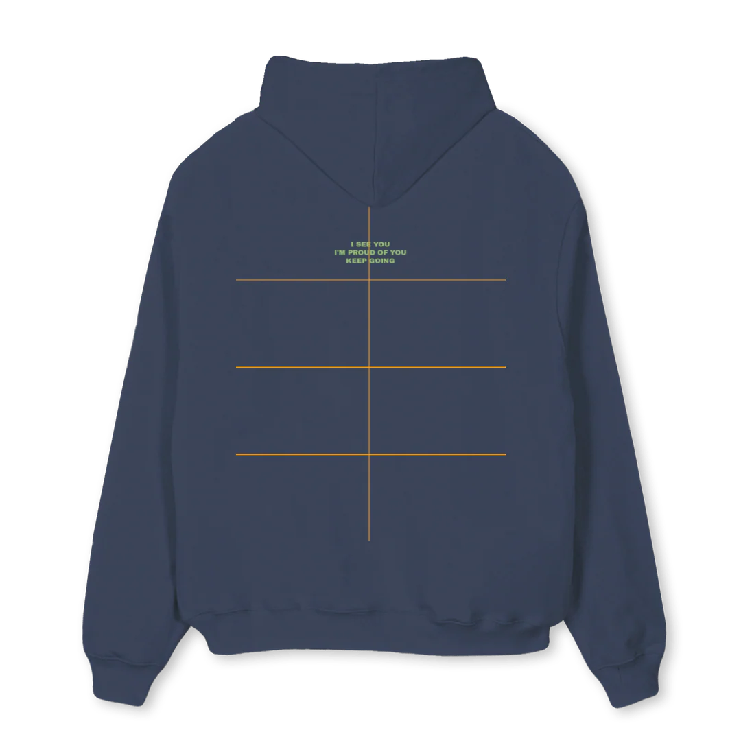 HNBISYG Navy Blue Oversized Hoodie. - Image 2