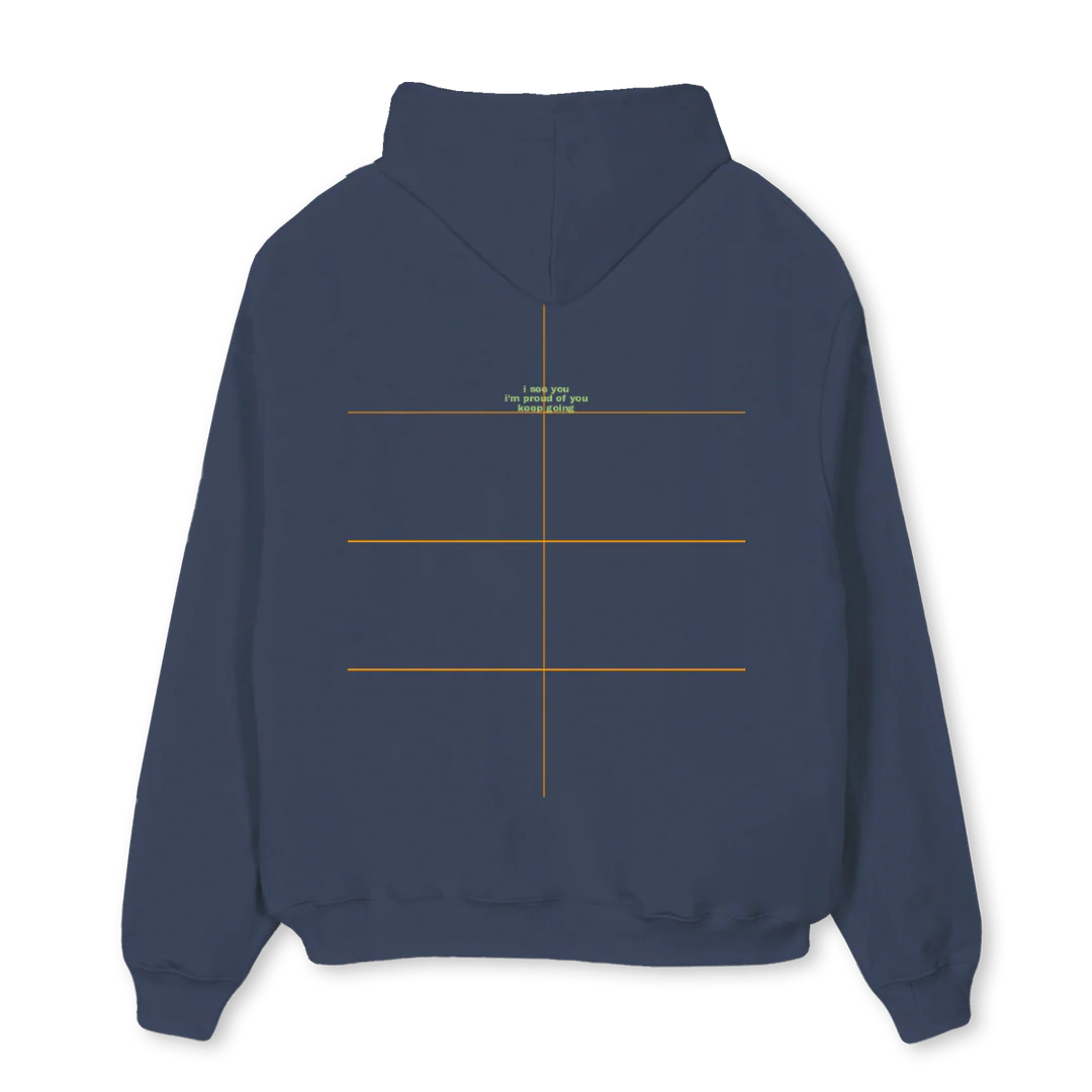 HNBISYGTWO Navy Blue Oversized Hoodie. - Image 2