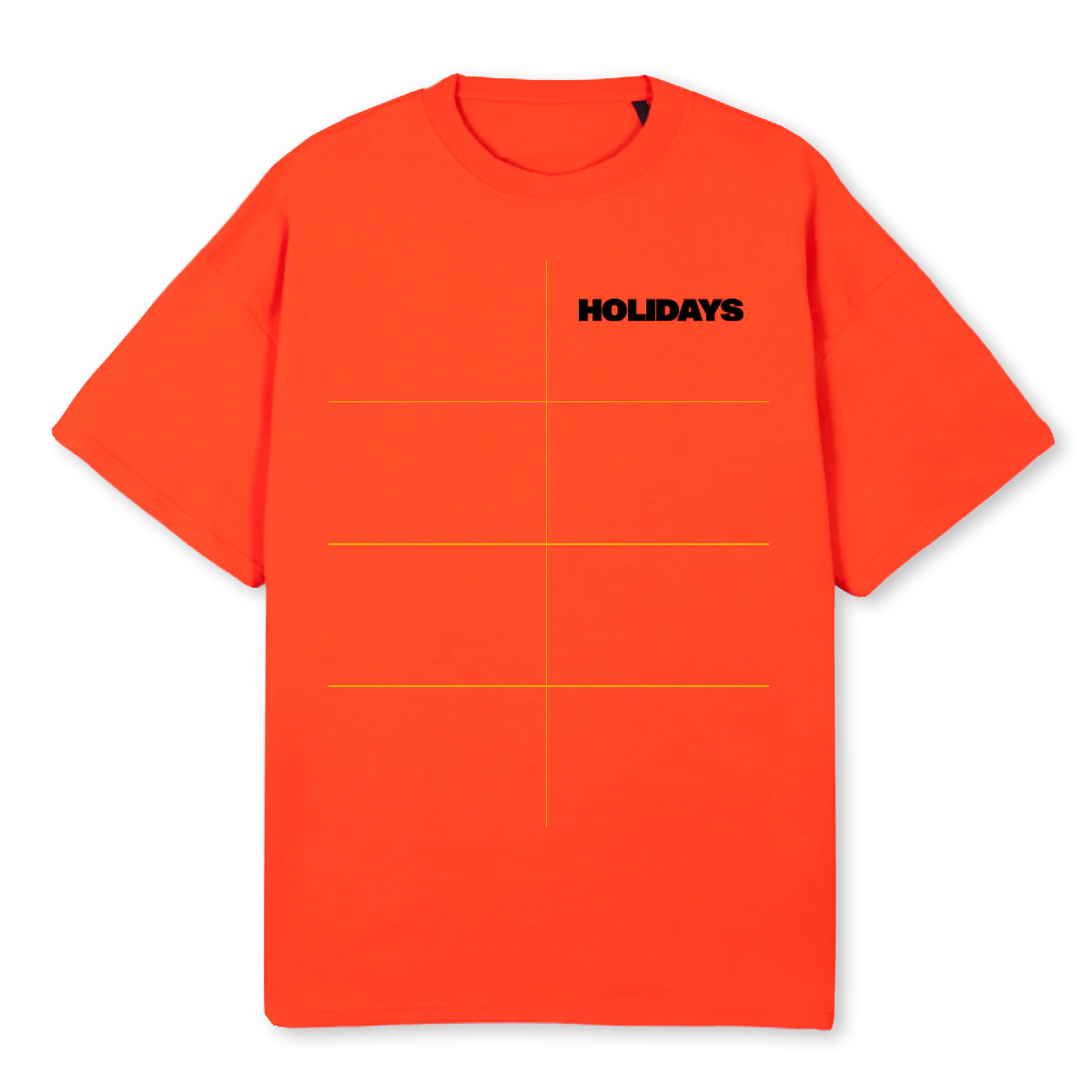 HOLITSHIRTORANGE Hot Orange Oversized Tee.