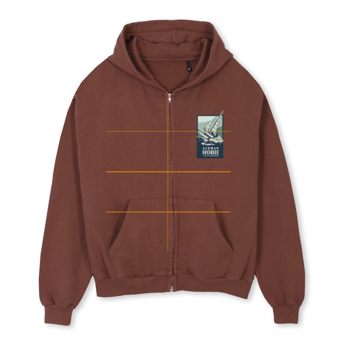 HOODBROWN Vintage Brown Oversized Zipped Hoodie.
