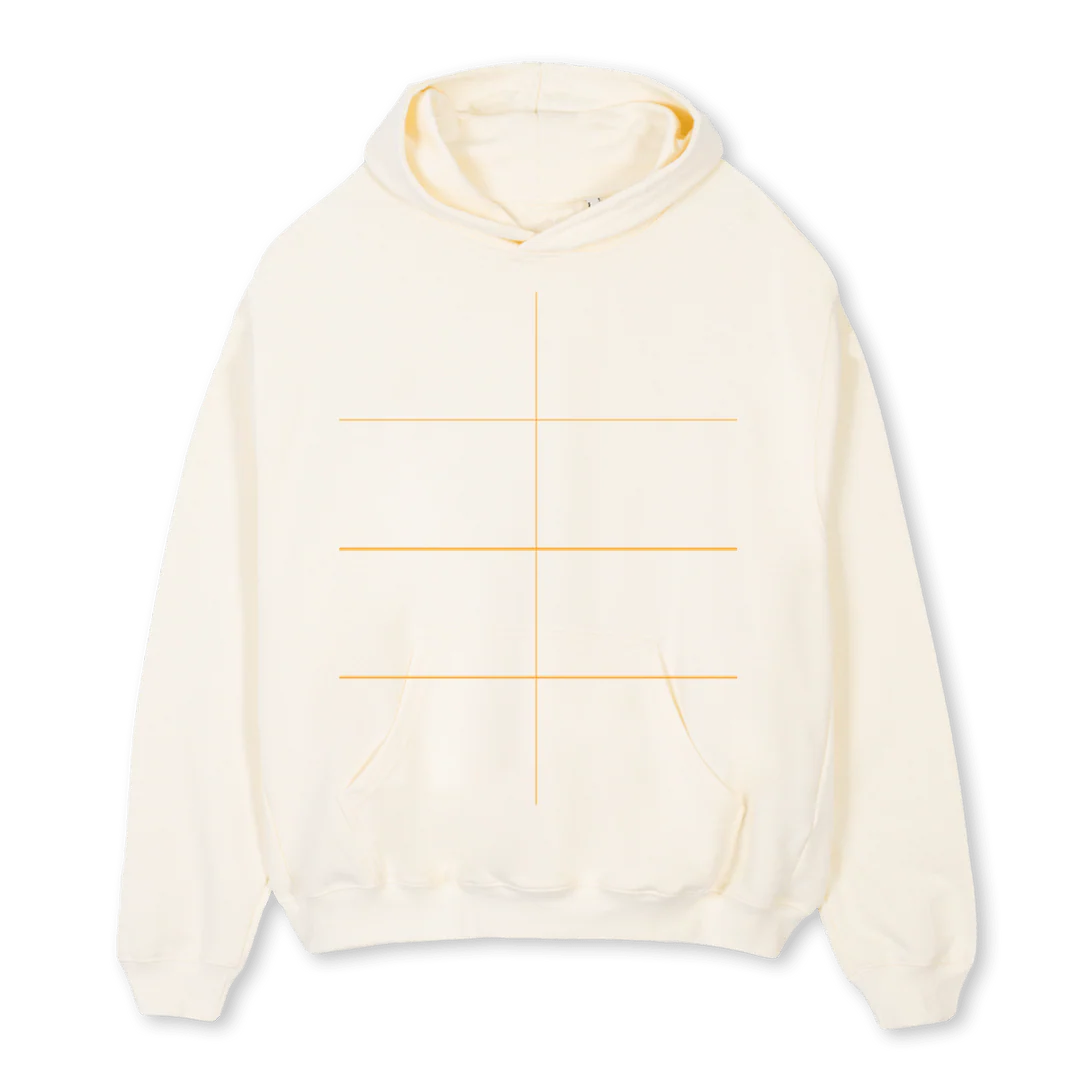 HOODDB Cream Oversized Hoodie.
